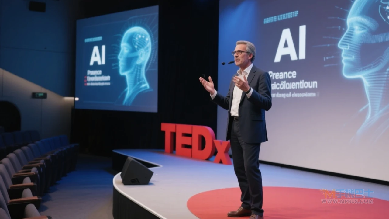 AI會議演講現場