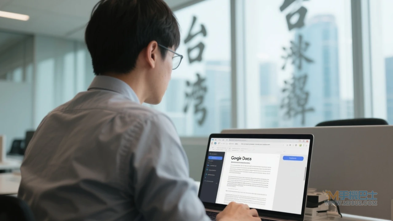 辦公室場景展示Gemini與Google Docs協作功能